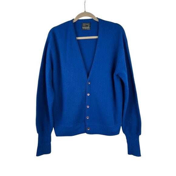 VTG Towncraft JCPenney Womens Cardigan Sweater XL Blue 100% Virgin Orlon Acrylic - Picture 1 of 8